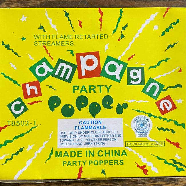 Champagne Party Poppers Box